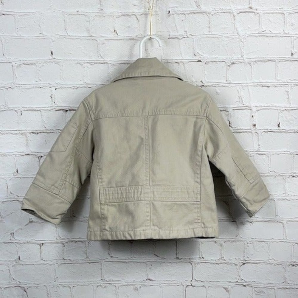 H&M Boys Basic Aviator Jacket Gorpcore Preppy Tan Collared Size 1.5 -2 Years - Picture 2 of 6